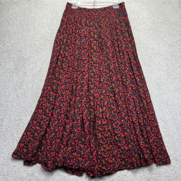 GAP Dresses & Skirts - VINTAGE GAP Maxi Skirt Womens Large Multicolor Rayon Floral Ditsy Boho Flowy